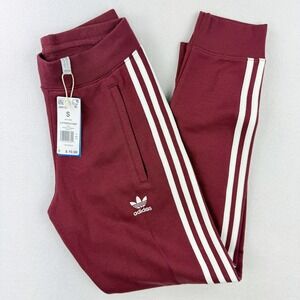 ADIDAS 3 Stripes Jogger Sweatpant Size‎ S Mens Adicolor Shadow Red JM6136